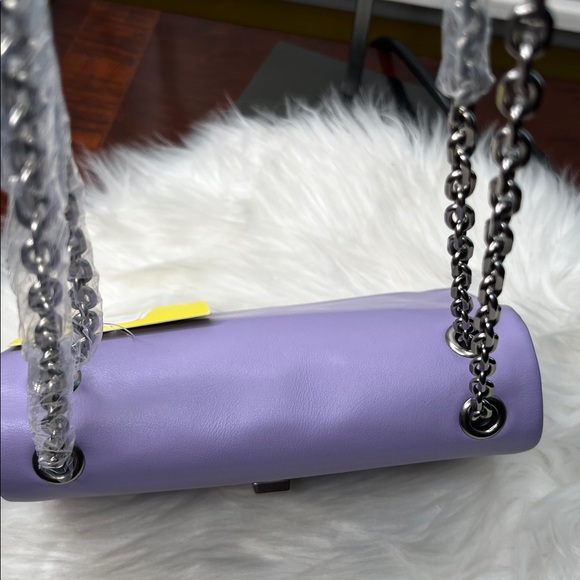 Marc Jacobs The Dual Chain Strap Mini Bag Purple Shoulder Bag, Dust Bag NWT - Picture 5 of 17